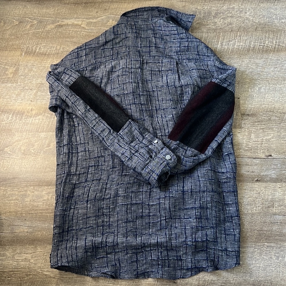 Julien David Patchwork Button Down Size Large - image 7